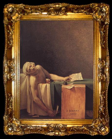 framed  Jacques-Louis David Marats dod, ta009-2